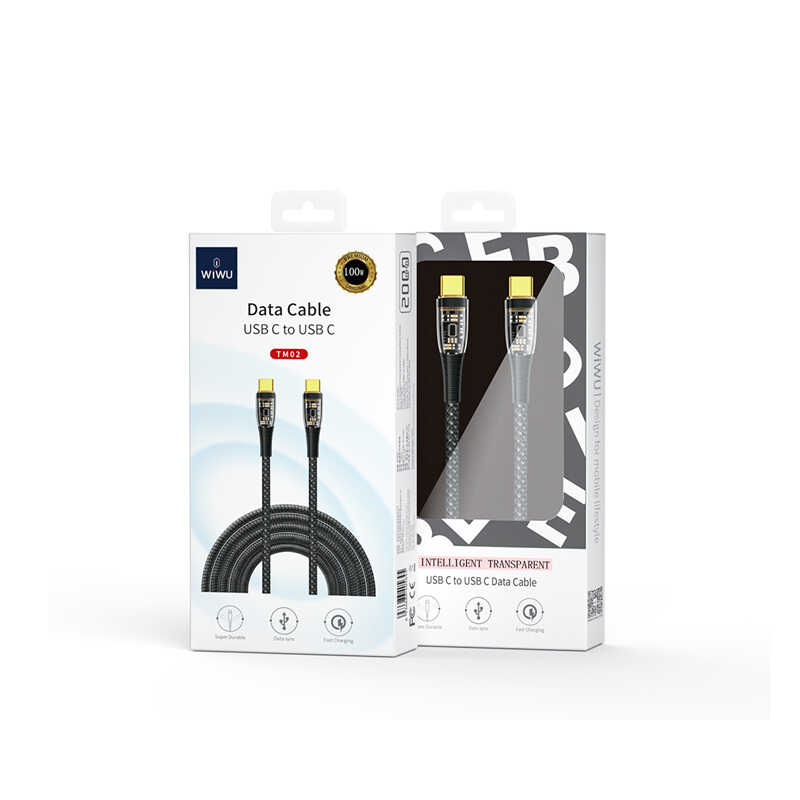 Wiwu TM02 Type-C to Type-C PD Data Kablo 480Mbps 100W 2 metre - 2 Wiwu TM02 Type-C to Type-C PD Data Kablo 480Mbps 100W 2 metre - 2